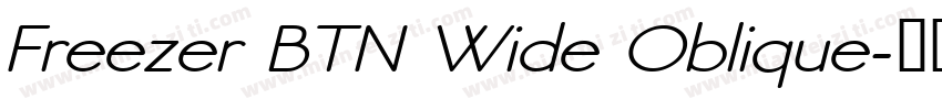 Freezer BTN Wide Oblique字体转换